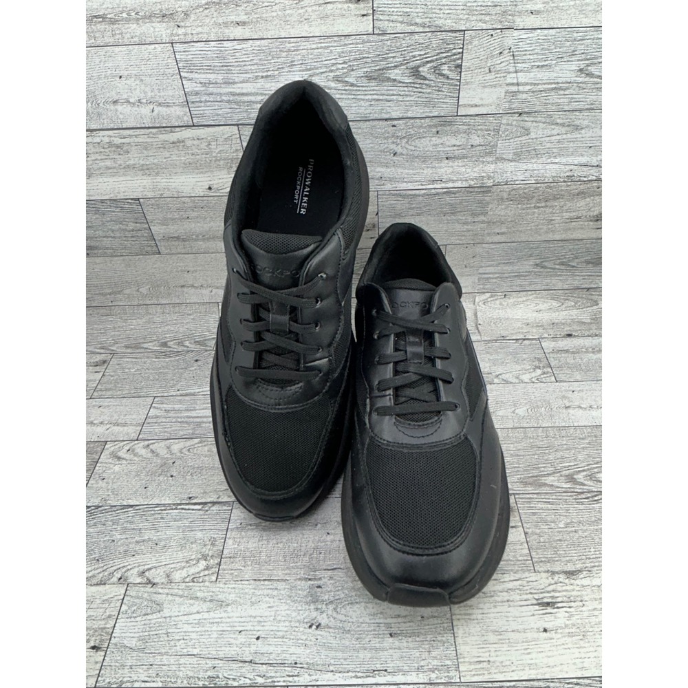 Rockport ProWalker‎ Women's Black Leather Mesh Lace Up Comfort Sneakers Size 9.5